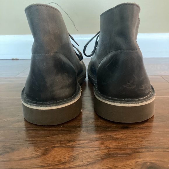Clarks bushacre chukka boot  grey leather 8.5 mens - Picture 3 of 8